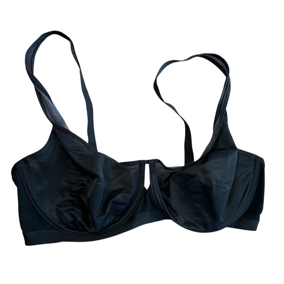 SOMA Unbelievable Lift Scoop Balconette Unlined Bra Sheer Black Size 38DD NWOT - Picture 2 of 5